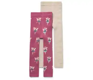 2 Kinder-Frottee-Thermoleggings, Ballerina