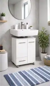 Schildmeyer Waschbeckenunterschrank Ken, Waschbeckenunterschrank, Made in Germany, B: 50 cm Solide Verarbeitung - Dieses Produkt ist in Deutschland gefertigt