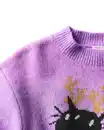 Bild 3 von Siepie Kinderpullover Grobstrick violett