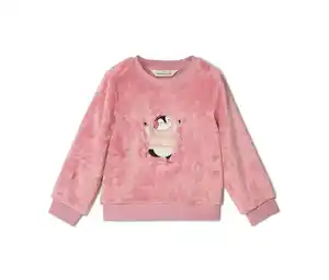Kinder-Plüsch-Sweatshirt, rosa