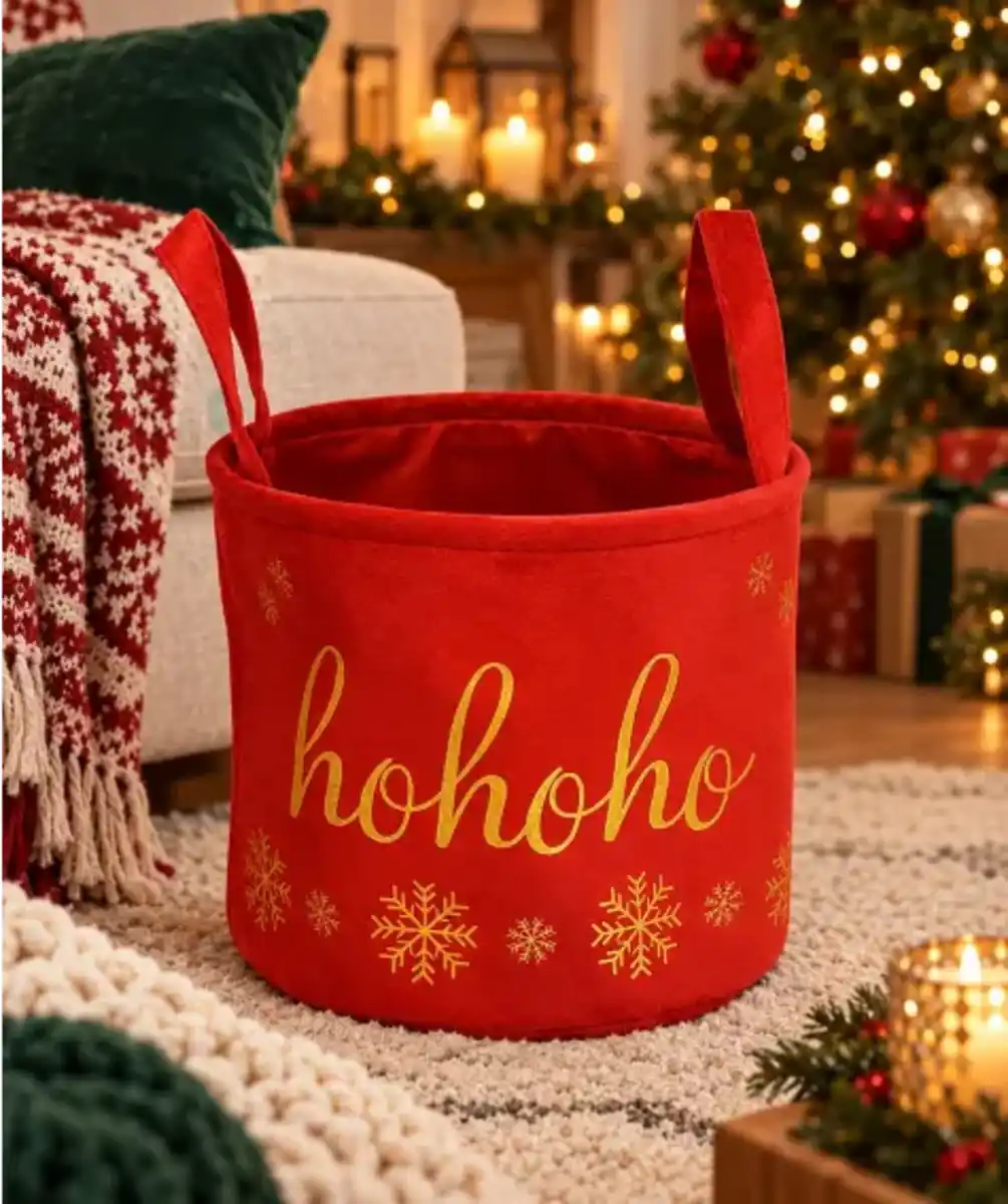 Bild 1 von Roter Aufbewahrungskorb Weihnachten