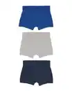 Bild 2 von Kinder-Boxershorts, einfarbig – 3 Stück blau