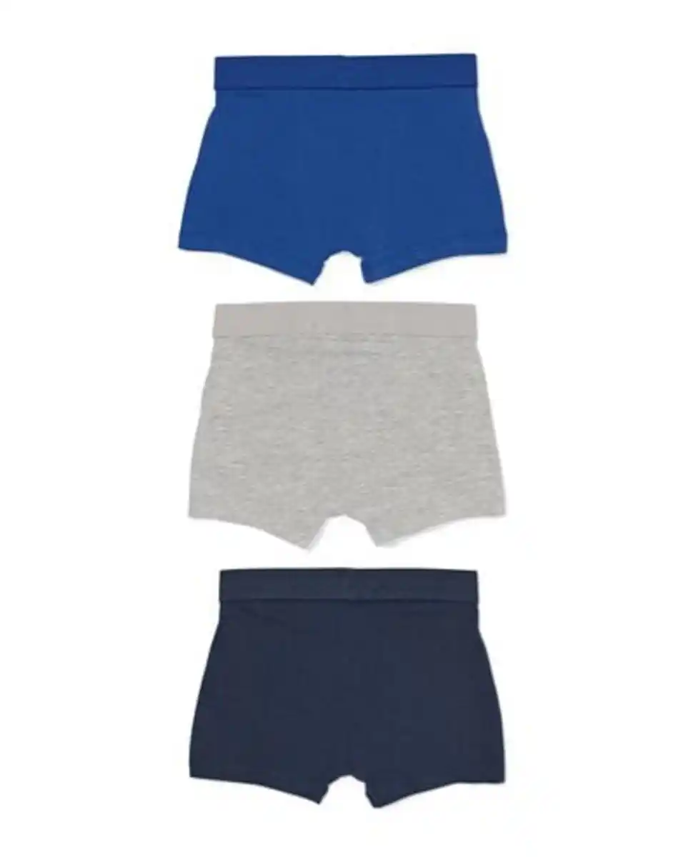 Bild 2 von Kinder-Boxershorts, einfarbig – 3 Stück blau