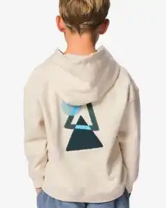 Kinder-Hoodie, Sweatstoff, Abstrakt sandfarben