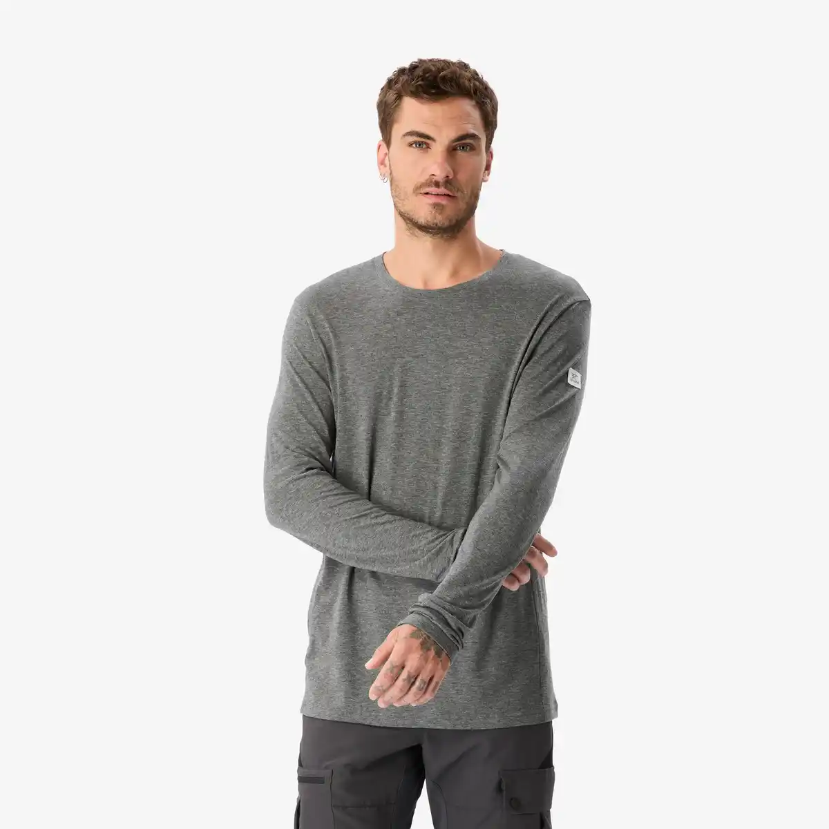 Bild 1 von FORCLAZ Funktionsshirt Herren langarm 40 % recycelte Merinowolle - Fresh grau