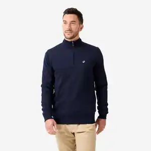 INESIS Herren Golf Pullover Stehkragen winddicht mit Reißverschluss - MW500 marineblau