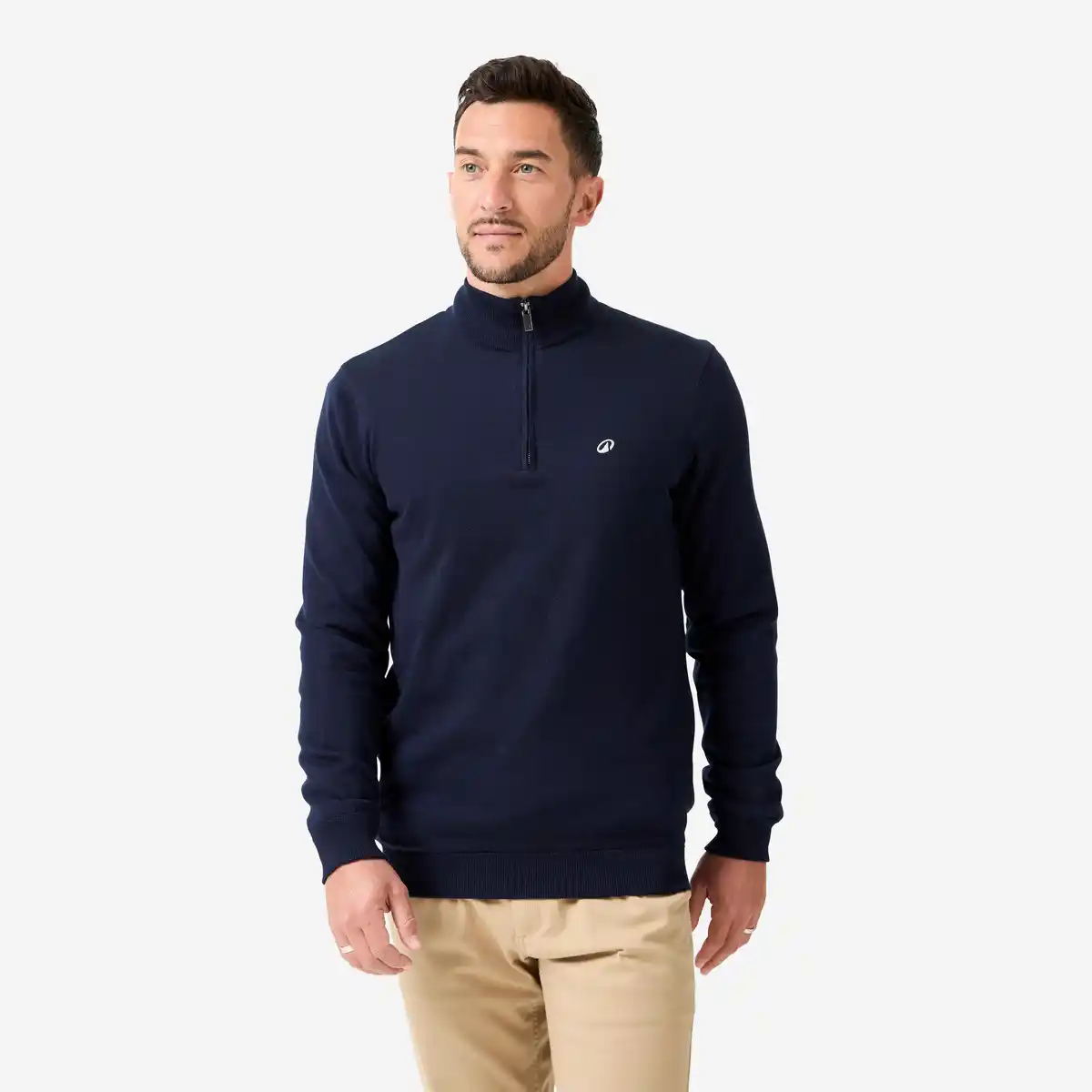 Bild 1 von INESIS Herren Golf Pullover Stehkragen winddicht mit Reißverschluss - MW500 marineblau