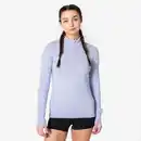 Bild 1 von KIPRUN Laufshirt langarm Damen warm 1/2 Reißverschluss - Run Flow helllila