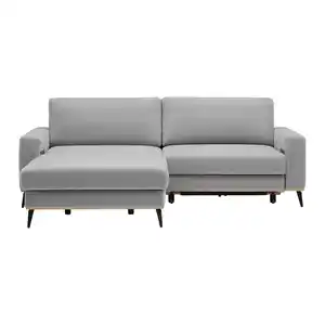 Wohnlandschaft Romeo Grau mit Bettfunktion, Hellgrau