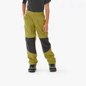 QUECHUA Zip-Off-Hose Kinder Gr. 122–170 Wandern - MH500 khaki/gelb