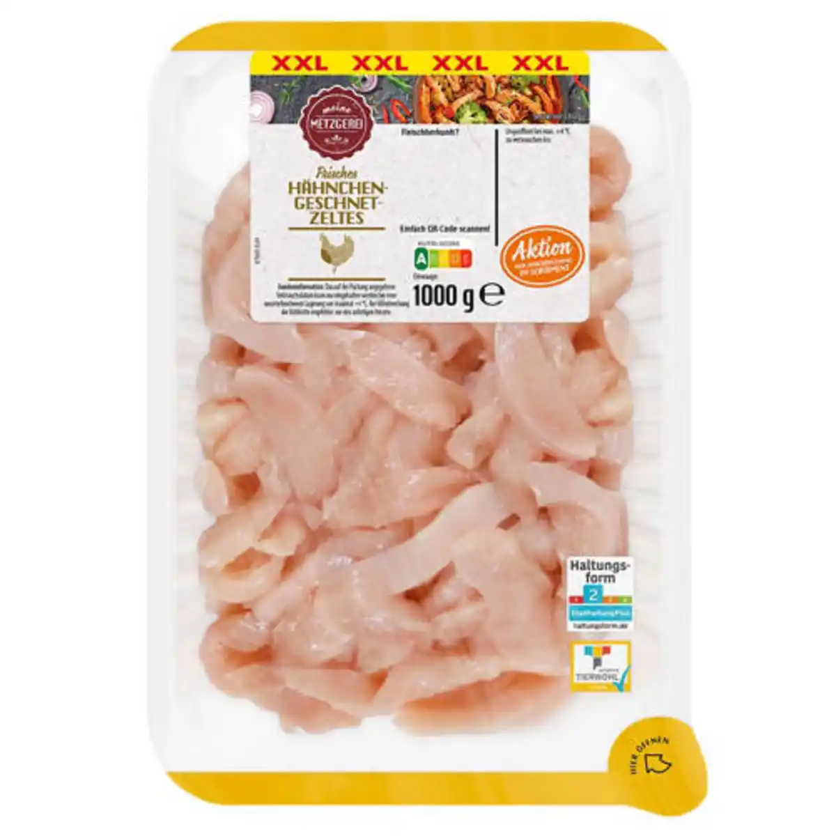 Bild 1 von MEINE METZGEREI Hähnchen Geschnetzeltes XXL 1 kg
