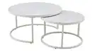 Bild 1 von Couchtisch 2-er Set Marmoroptik beige - 80 cm - 60 cm - ILLE