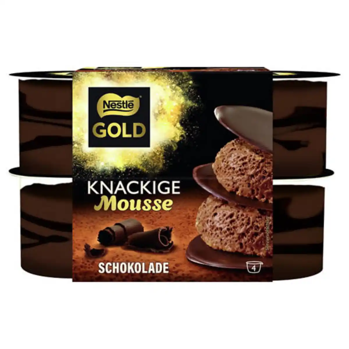 Bild 1 von NESTLÉ Knackiges Mousse 4 x 57 g, Schokolade