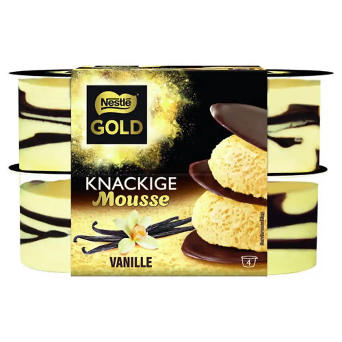 Bild 1 von NESTLÉ Knackiges Mousse 4 x 57 g, Vanille
