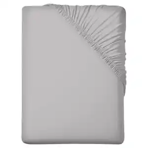 NOVITESSE Winterjersey-Spannbetttuch, 180 - 200 x 200 cm Hellgrau
