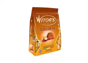 Golden Pralinen Milchschokolade mit Haselnusscremefüllung und knusprigen Cerealien