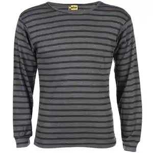 Herren Thermo Unterhemd im Ringellook Grau