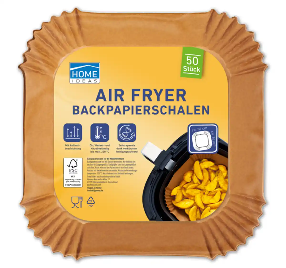 Bild 1 von HOME IDEAS Cooking Backpapierschalen AIR FRYER*