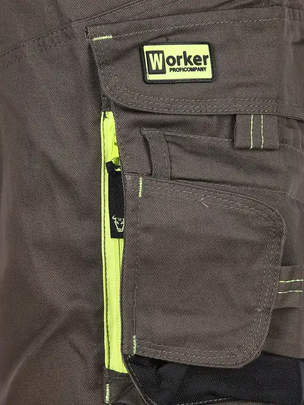 Bild 3 von Herren Arbeitsshorts mit Neondetails Grün