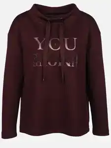 Damen Sweatshirt mit Stehkragen Rot