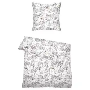 NOVITESSE Winterjersey-Bettwäsche, 155 x 220 cm 80 x 80 cm Blume