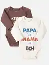 Bild 1 von Baby Jungen Sprüche Body im 2er Pack Braun