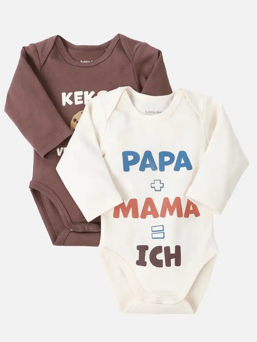 Bild 1 von Baby Jungen Sprüche Body im 2er Pack Braun