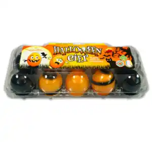 Bunte gekochte Halloween-Eier*