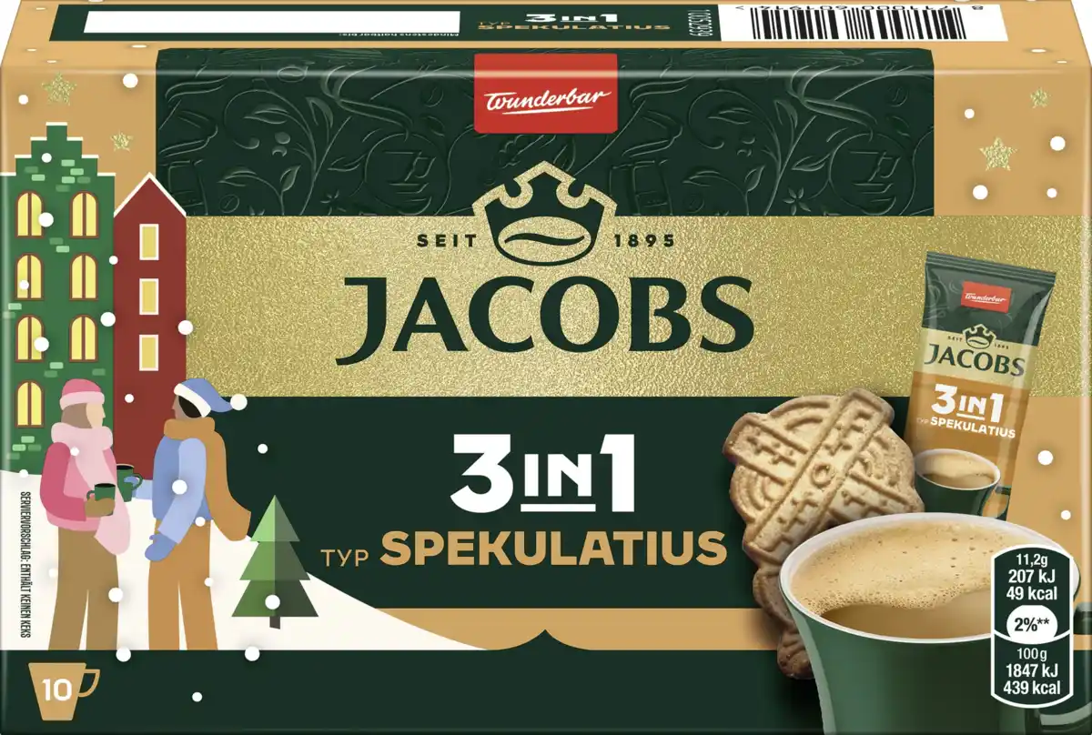 Bild 1 von Jacobs 3in1 Kaffee-Sticks Spekulatius