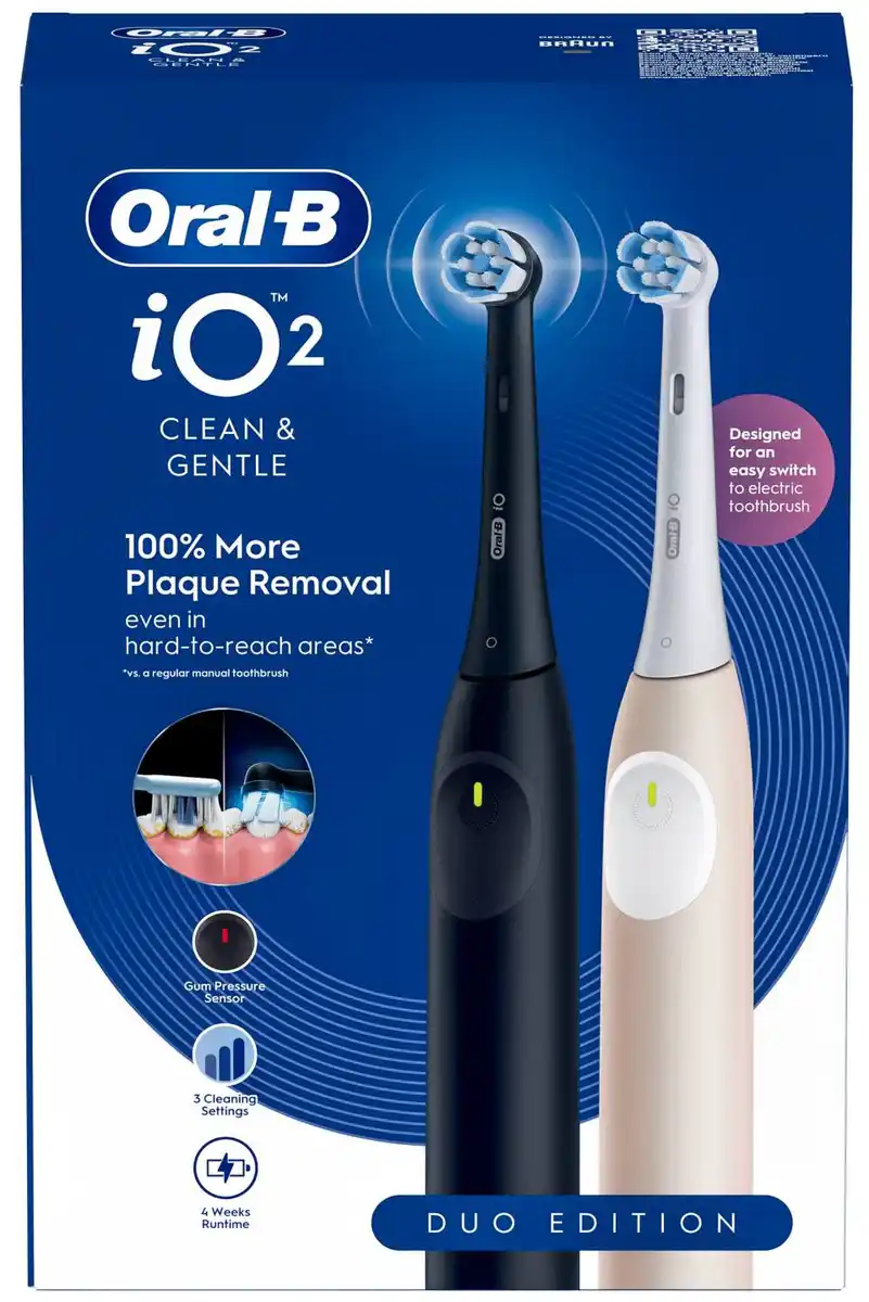 Bild 1 von ORAL-B Elektrische Zahnbürsten iO 2 Duo-Edition, Packg.