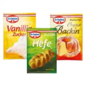 Dr. Oetker Backzutaten Vanillin-Zucker, Backpulver oder Hefe