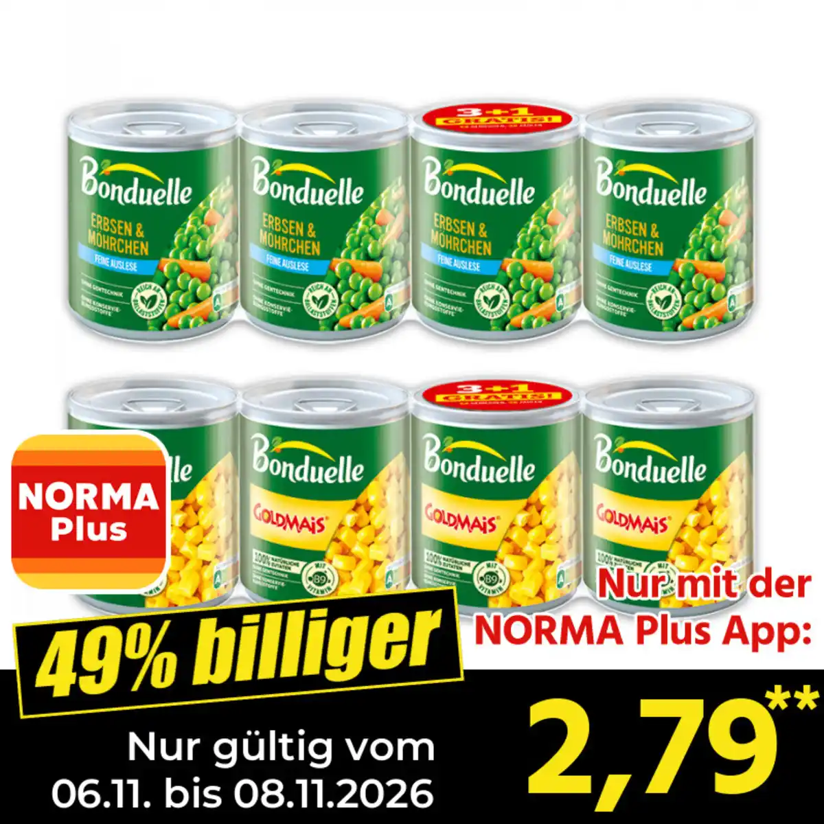 Bild 1 von Bonduelle Kidney Bohnen / Erbsen & Möhrchen / Goldmais