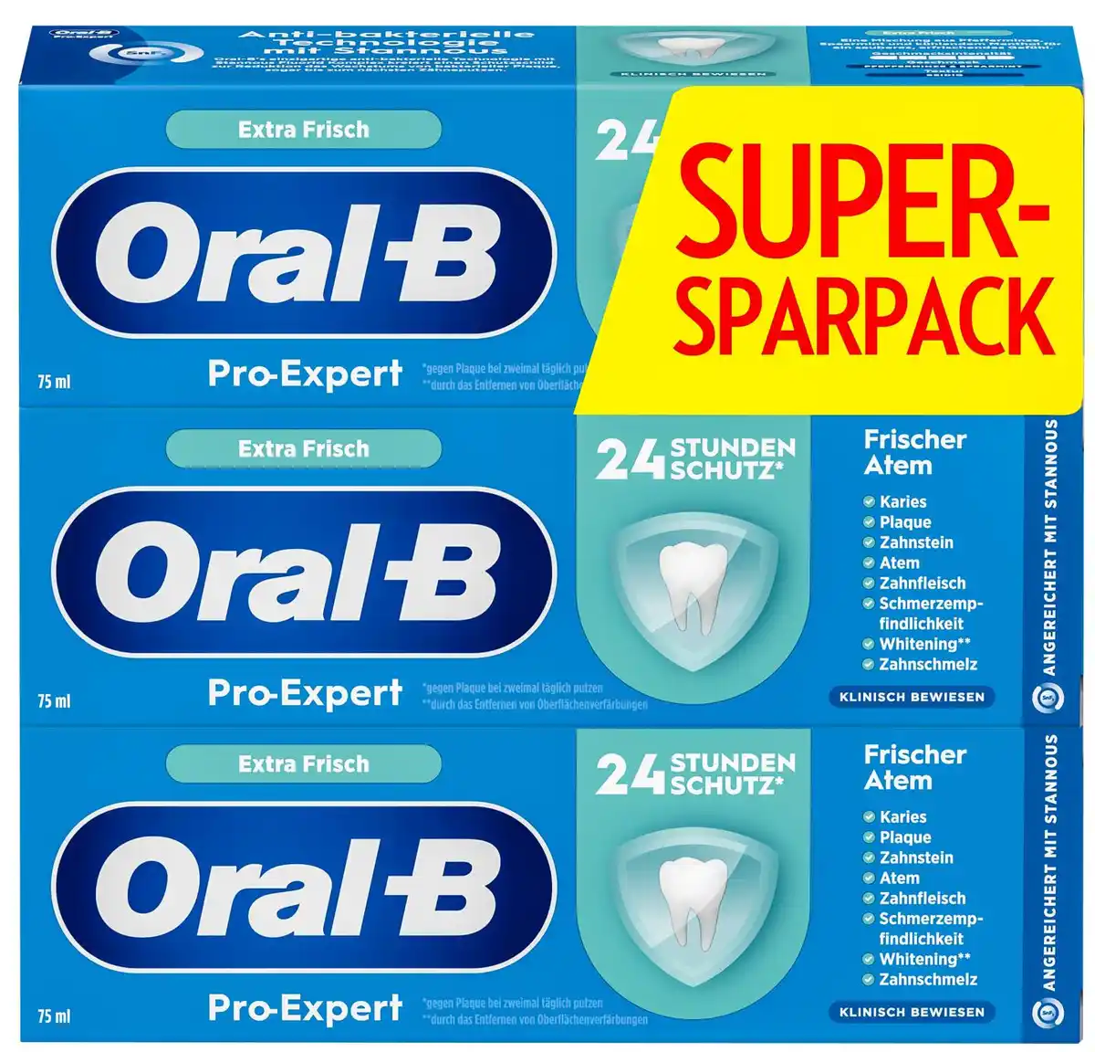 Bild 1 von ORAL-B Zahncreme Pro-Expert oder 3D, 3 x 75-ml-Tube