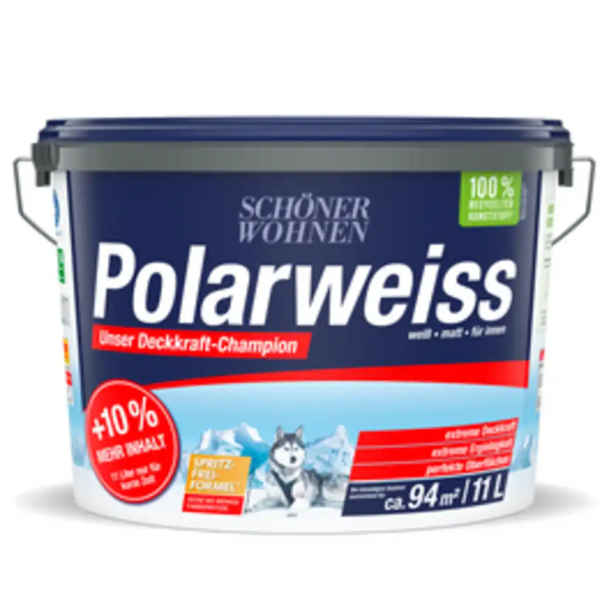 Bild 1 von SCHÖNER WOHNEN FARBE Innenfarbe »Polarweiss«, 11 l, weiß, matt