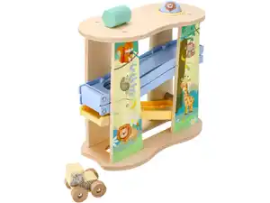 LUPILU® Holzkugelbahn / Turm 2in1 / Tierdomino