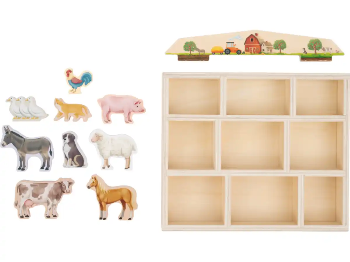 Bild 2 von LUPILU® Holztiere-Box / Wald / Safari / Ozean / Bauernhof