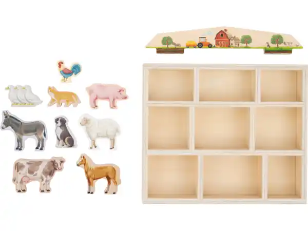 Bild 2 von LUPILU® Holztiere-Box / Wald / Safari / Ozean / Bauernhof