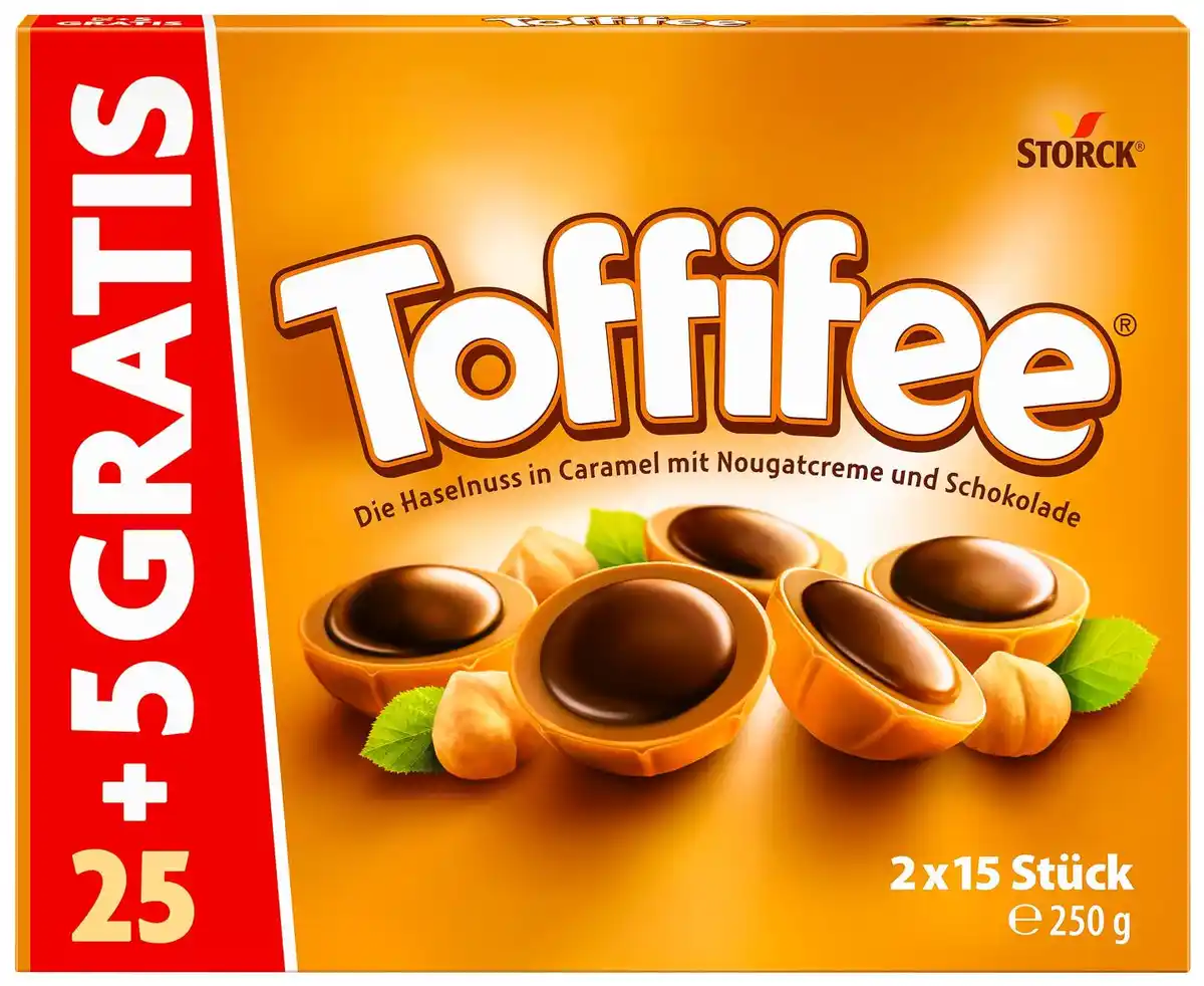 Bild 1 von TOFFIFEE Haselnuss in Caramel, 30 St. = 250-g-Packg.