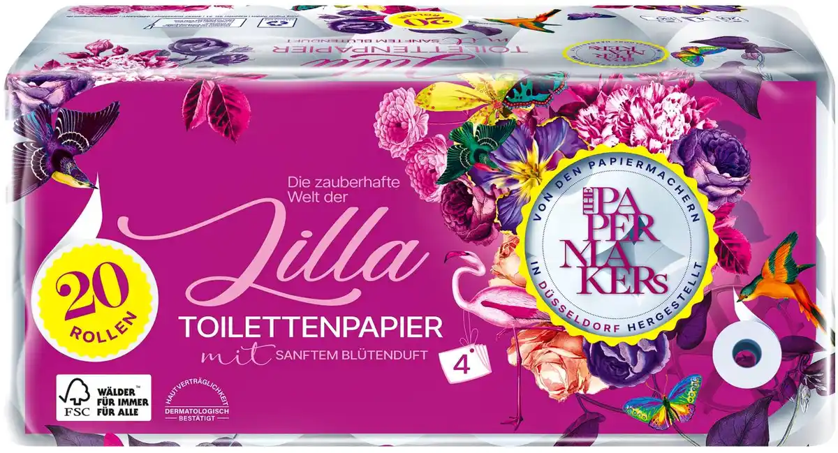 Bild 1 von THE PAPERMAKERS Toilettenpapier Lilla, Packg. = 20 x 130 Blatt