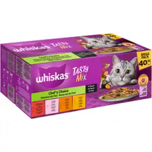 WHISKAS Katzen-Nassfutter »Tasty Mix«, 40 x 85 g, Chefs Choice in Sauce
