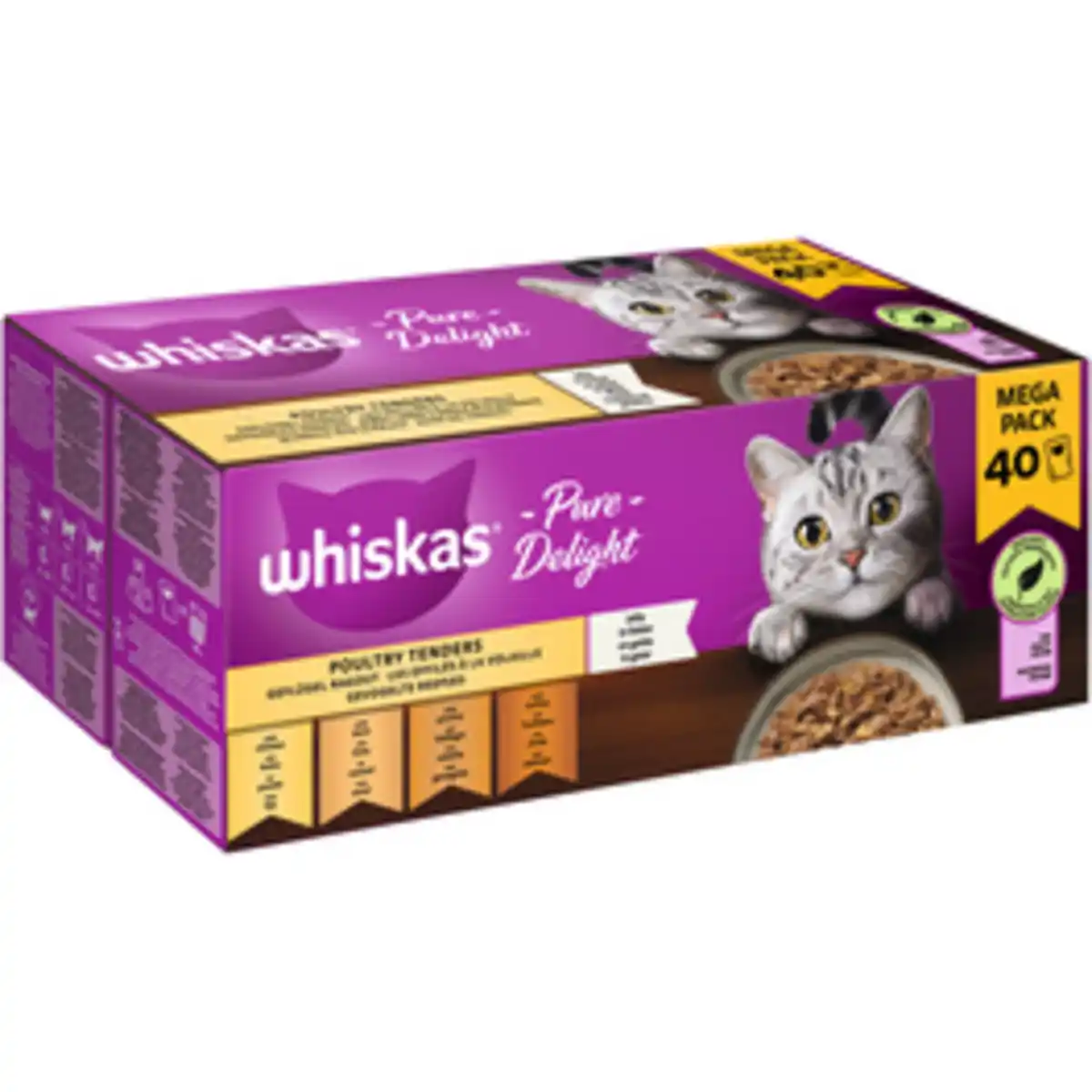 Bild 1 von WHISKAS Katzen-Nassfutter »Pure Delight«, 40 x 85 g, Geflügel Ragout in Gelee
