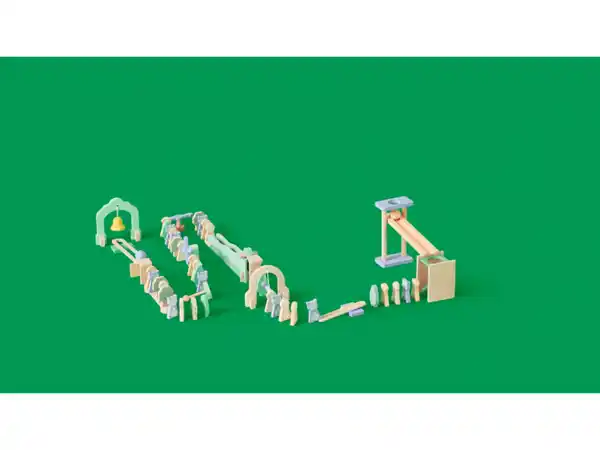 Bild 2 von LUPILU® Holzkugelbahn / Turm 2in1 / Tierdomino