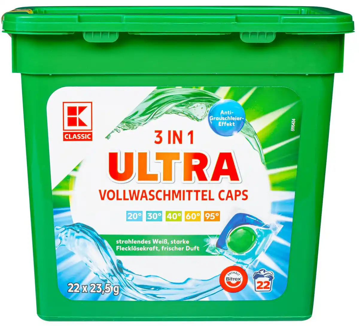 Bild 1 von K-CLASSIC Vollwaschmittel-Caps, 517-g-Packg.