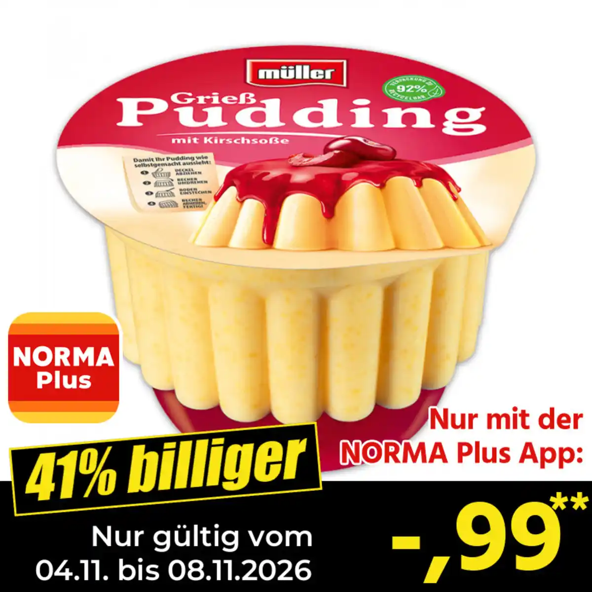 Bild 1 von Müller Pudding mit Soße