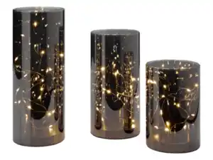 LIVARNO® LED-Windlichter / LED-Dekokugeln, 3er Set