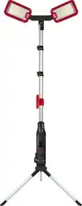 Schwaiger LED-Arbeitsleuchte HWLS1000 2-fach IP65 124 W 800 lm mit höhenverstellbarem Klappstativ