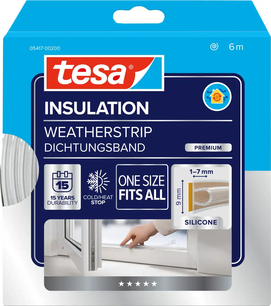 Bild 1 von tesa Moll Dichtungsprofil Super Flex 6 m, transparent