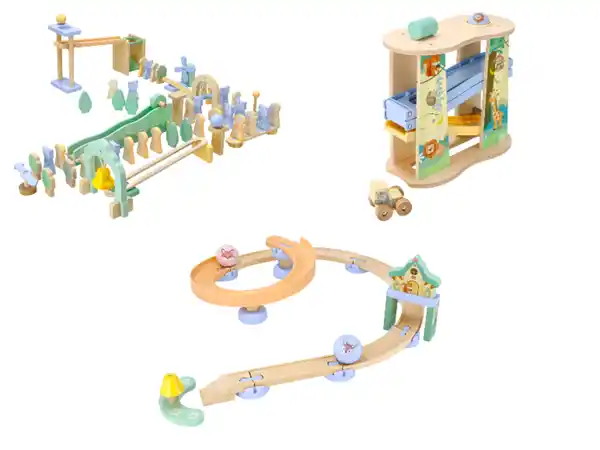 Bild 3 von LUPILU® Holzkugelbahn / Turm 2in1 / Tierdomino