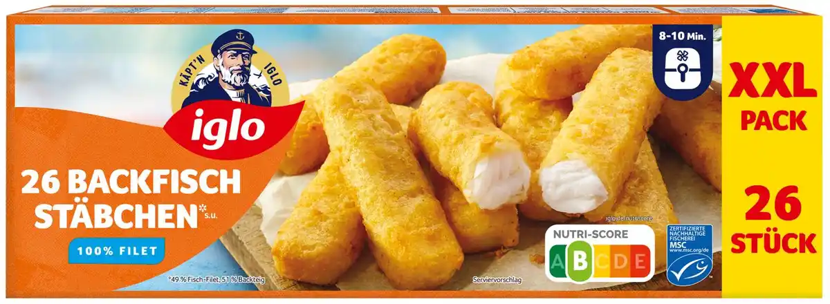 Bild 1 von IGLO Backfisch-Stäbchen oder Filegro XXL, 480 - 728-g-Packg.