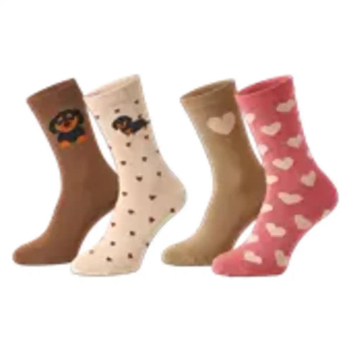 Bild 1 von 2 Paar Frottee-Socken Dackel oder Herzen